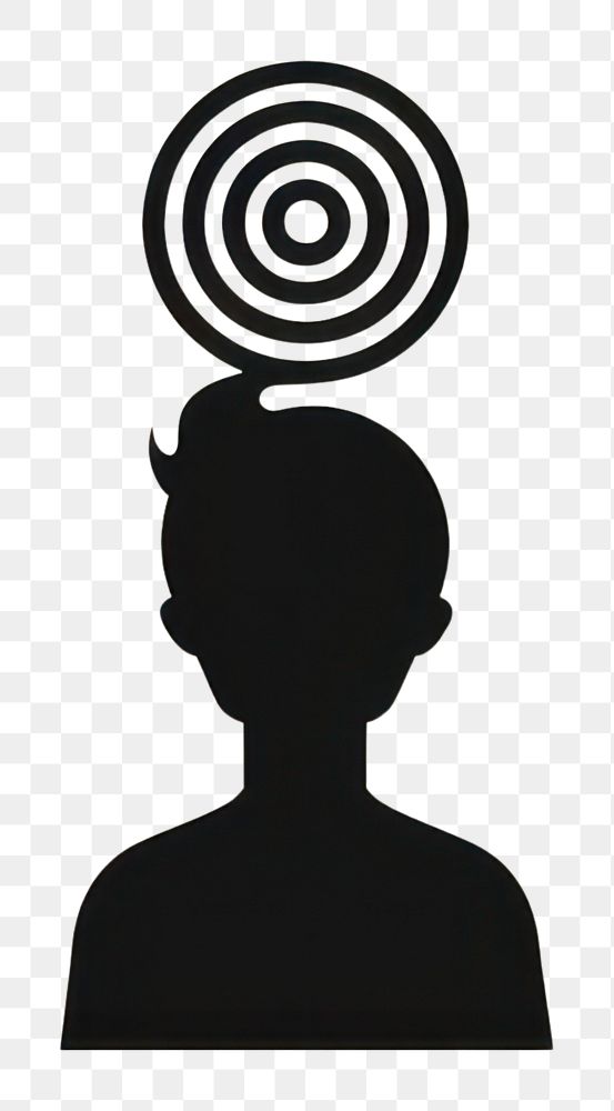 PNG Black minimalist anxiety logo design silhouette creativity headshot.