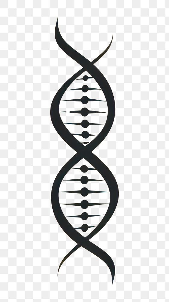 PNG Black minimalist cool DNA logo design text science pattern.