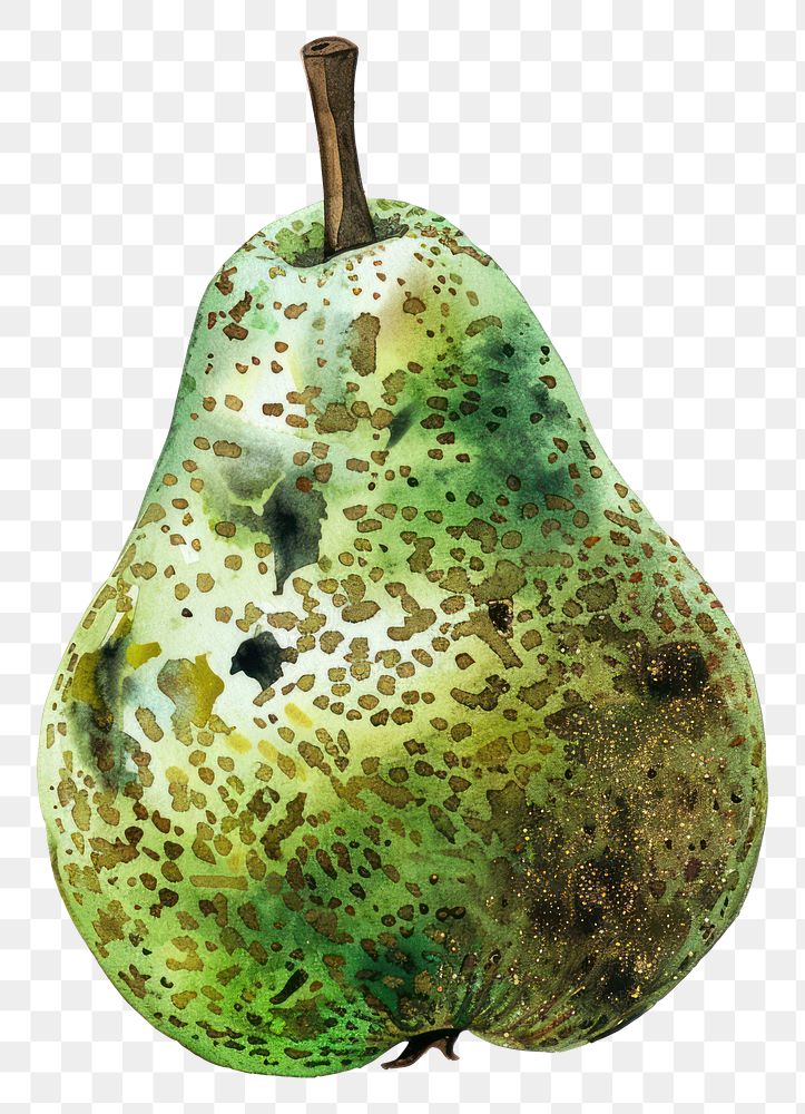PNG A green pear produce fruit plant.