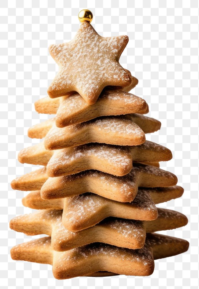 PNG Cookies chrismas tree shape confectionery gingerbread cracker.