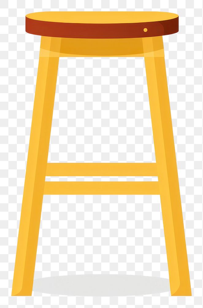 PNG Flat design barstool furniture chair white background.