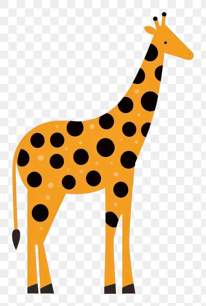 PNG Flat design giraffe wildlife animal mammal.