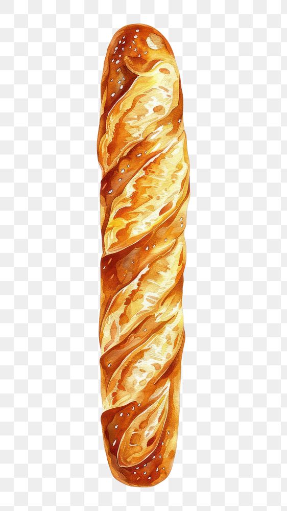 PNG Baguette bread food white background.