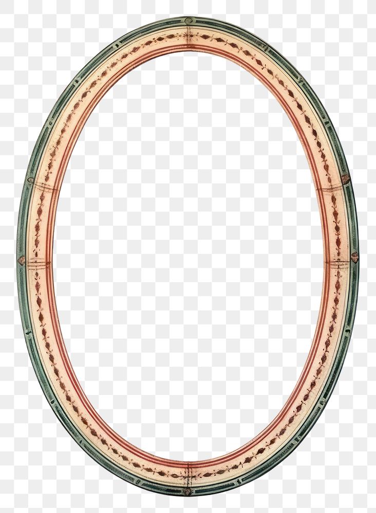 PNG Vintage frame chinese oval white background photography.