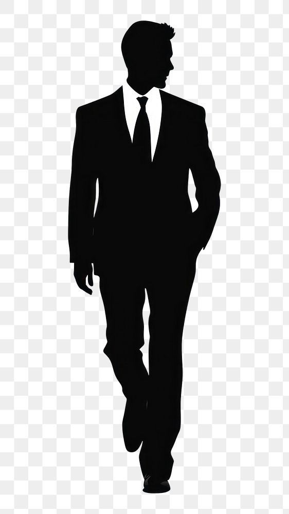 PNG Businessman silhouette clip art tuxedo adult white background