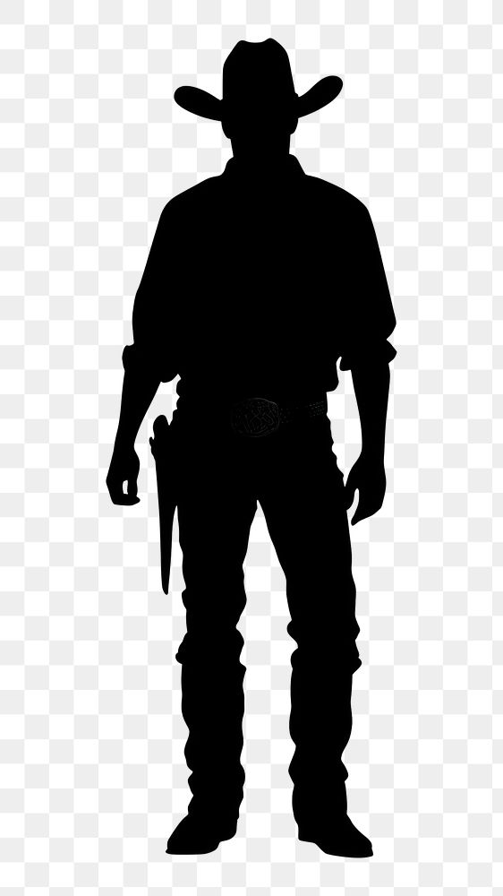 PNG Cowboy silhouette clip art adult white background security.