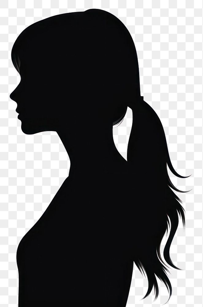 PNG Girl silhouette clip art adult white white background.