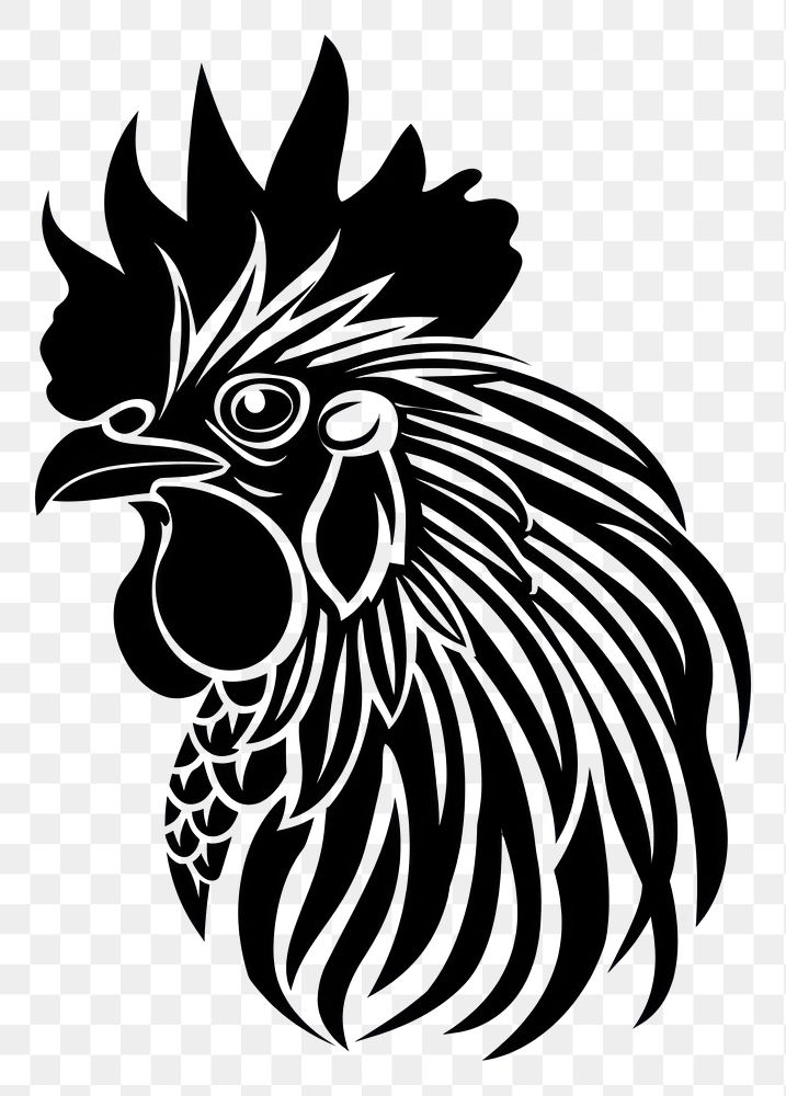 PNG Rooster chicken animal black.