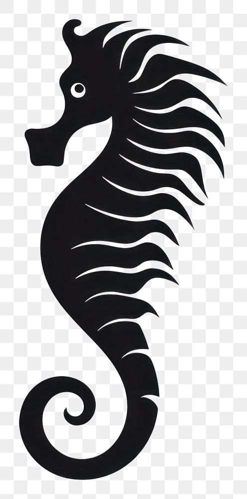 PNG Seahorse silhouette clip art seahorse wildlife animal.