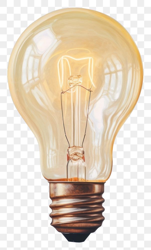 PNG Close up on pale a light bulb lightbulb electricity illuminated