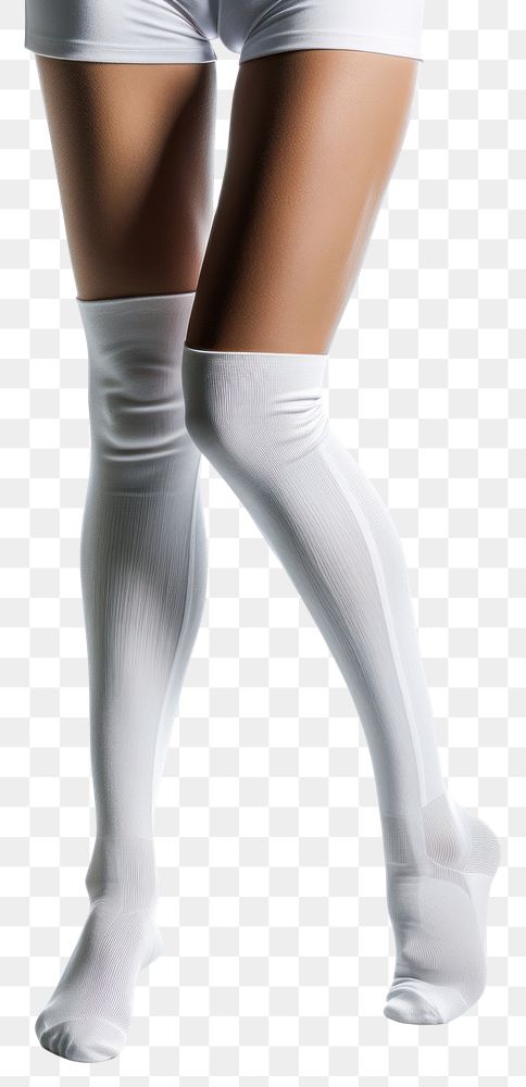 PNG Over knee plain white sock adult pantyhose underwear.