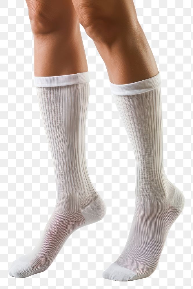 PNG Plain white sock pantyhose portrait footwear.