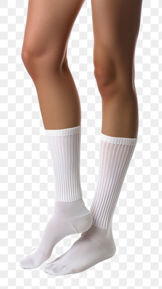 PNG Plain white sock exercising footwear portrait.