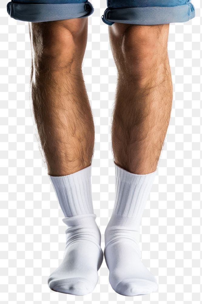 PNG Crew plain white sock exercising footwear portrait.