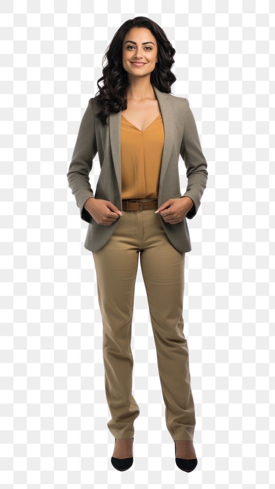 PNG Business woman standing portrait apparel.