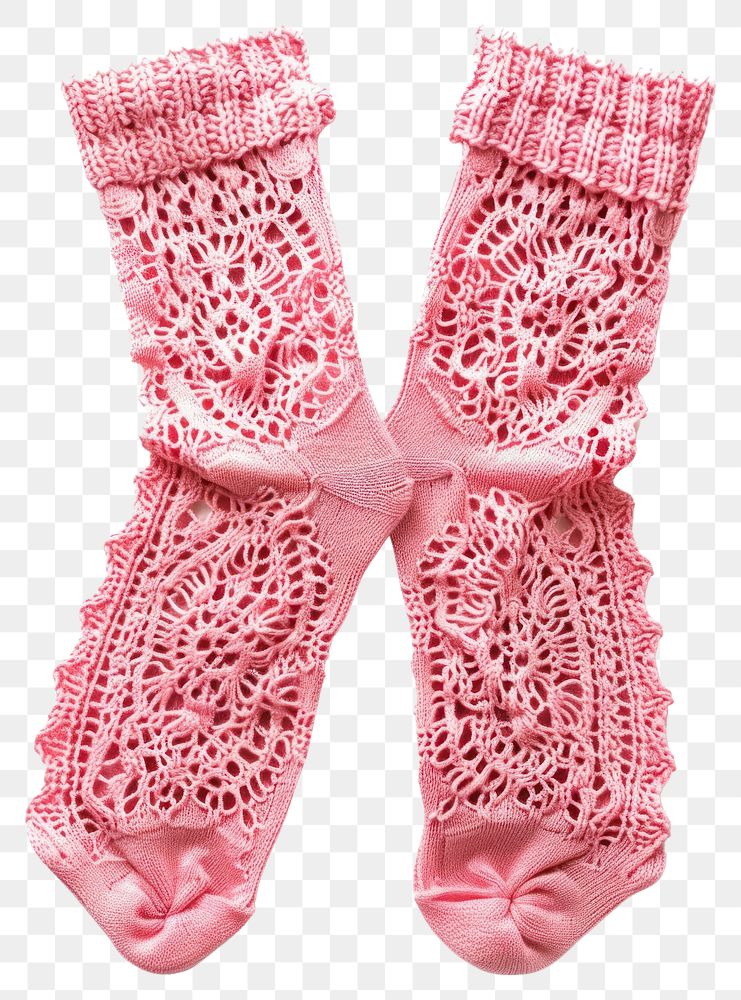 PNG Sock lace pink fracture.