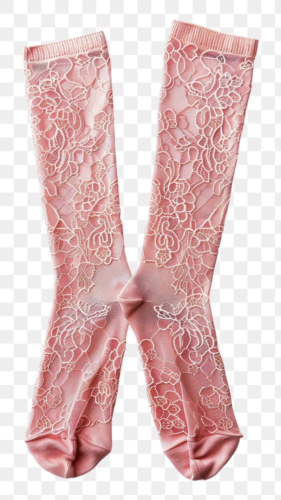 PNG Sock lace pink fracture.