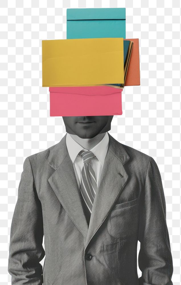PNG A man with a stationery on his head art portrait adult