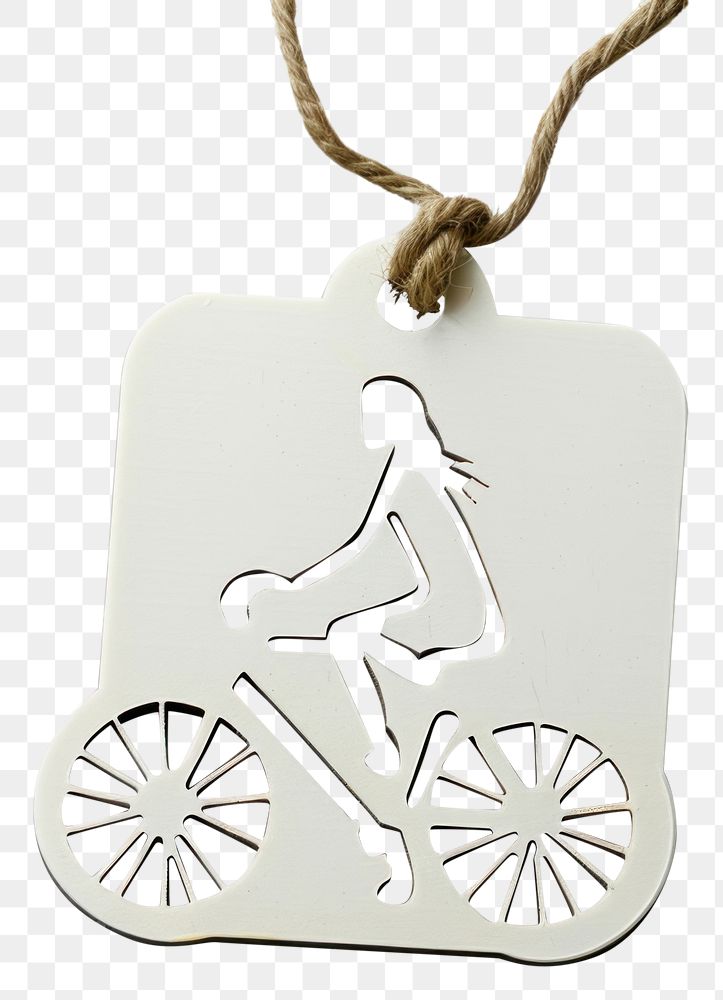 PNG Person cycling Air Freshener pendant wheel representation.