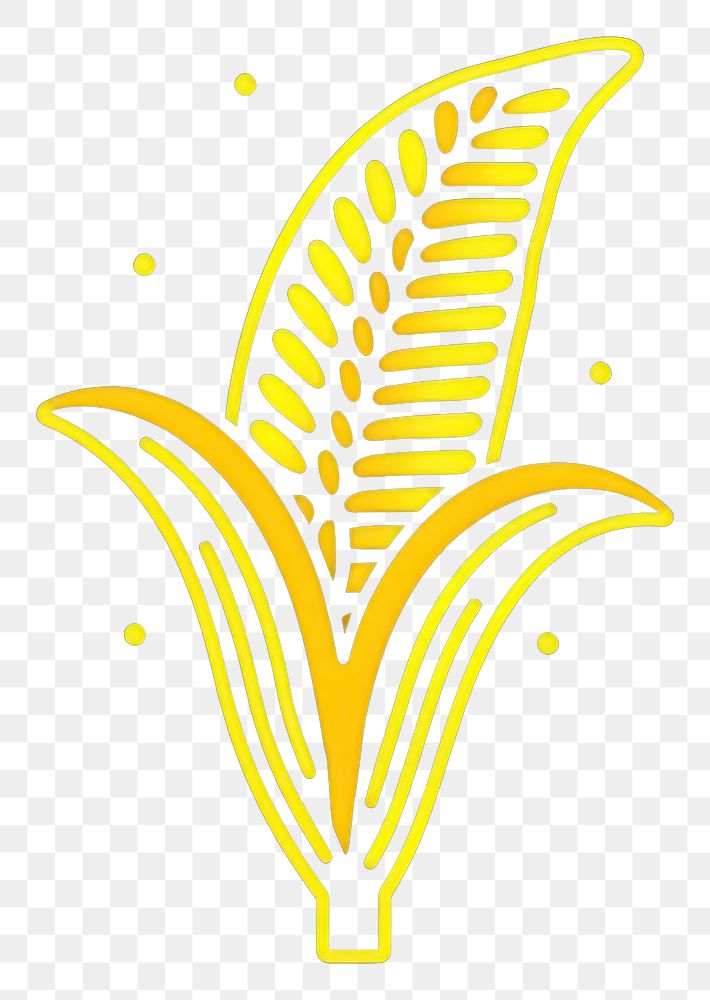 PNG Corn icon yellow plant line.