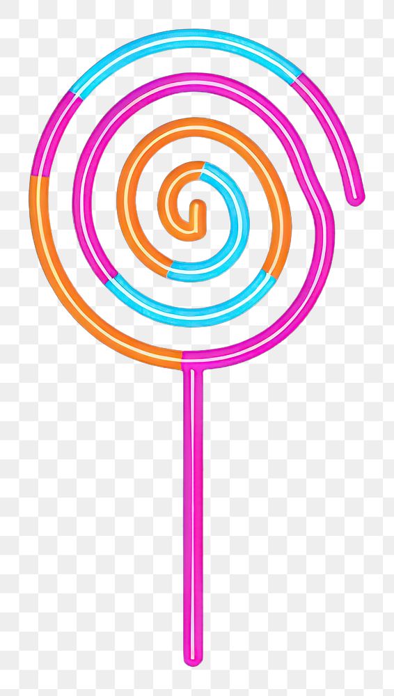 PNG Lollipop icon spiral line neon.