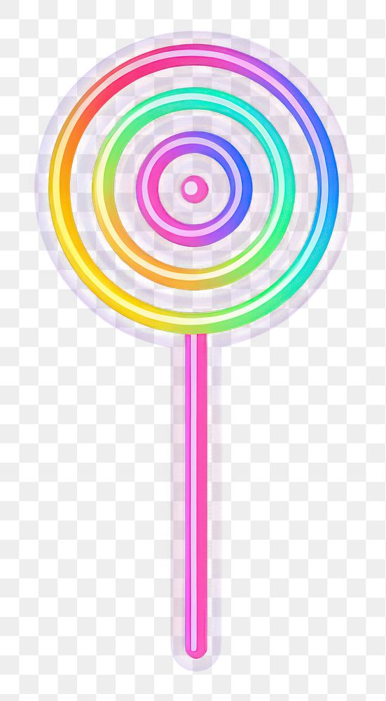 PNG Lollipop icon candy line neon.