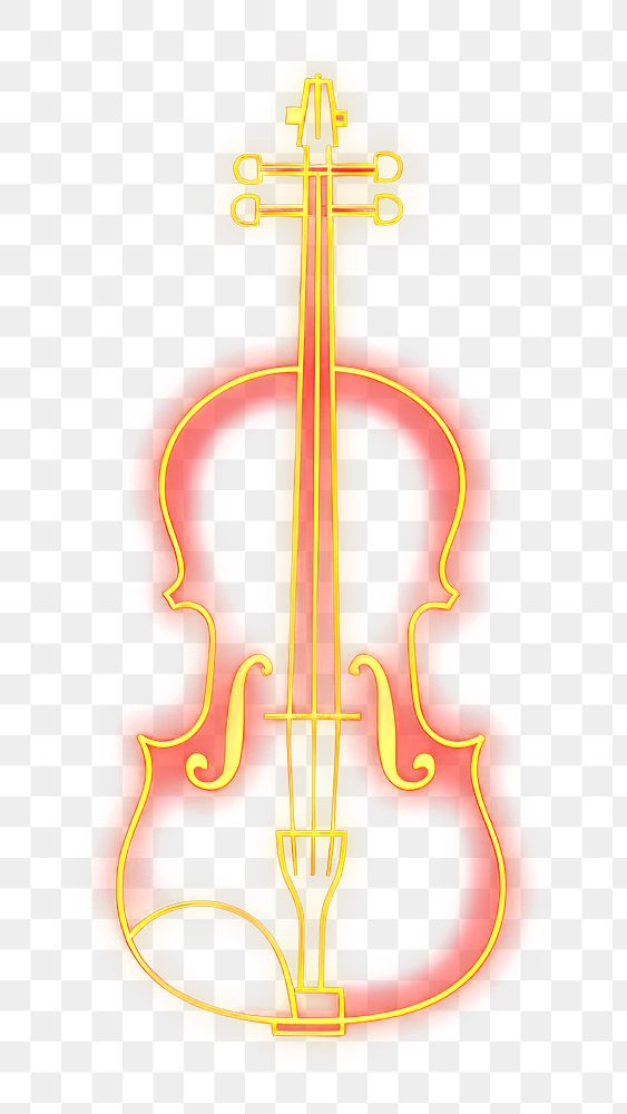 PNG Violin icon illuminated performance creativity.