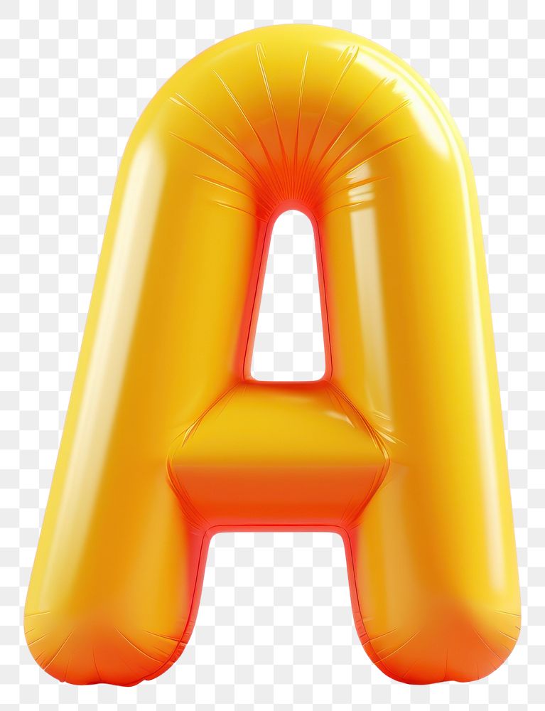 PNG Inflatable balloon plastic yellow.