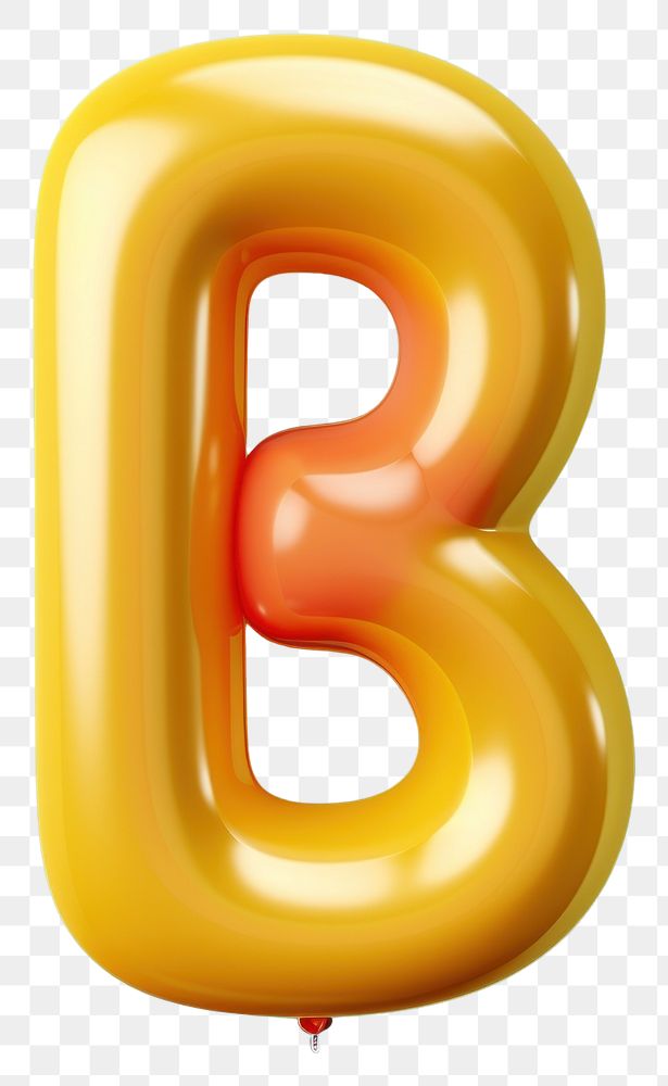 PNG Inflated letter B number font text.