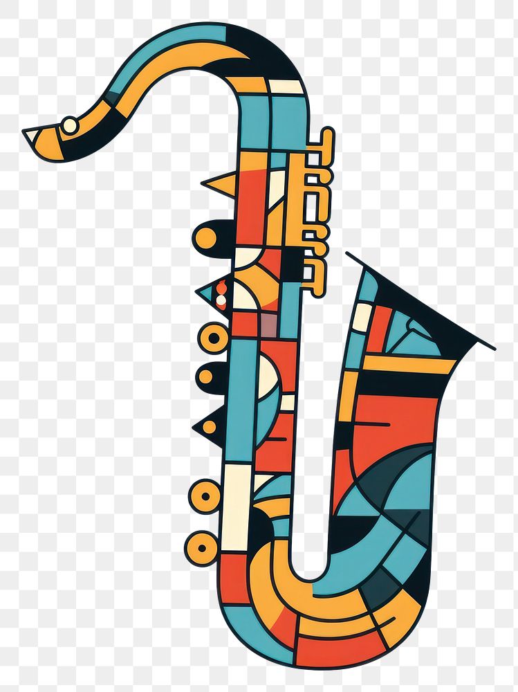 PNG  Vector saxophone impressionism dynamite weaponry musical instrument.