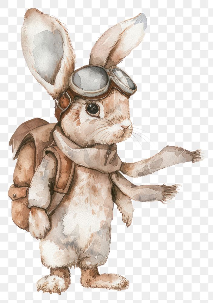 PNG Rabbit in pilot costume rabbit animal mammal.