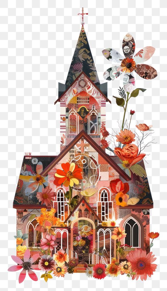 PNG  Flower Collage Church church flower architecture.