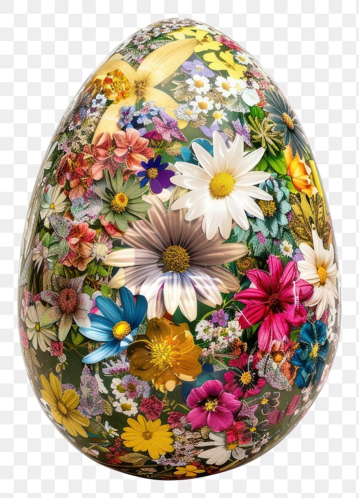 PNG  Flower Collage Easter egg easter egg plate food.