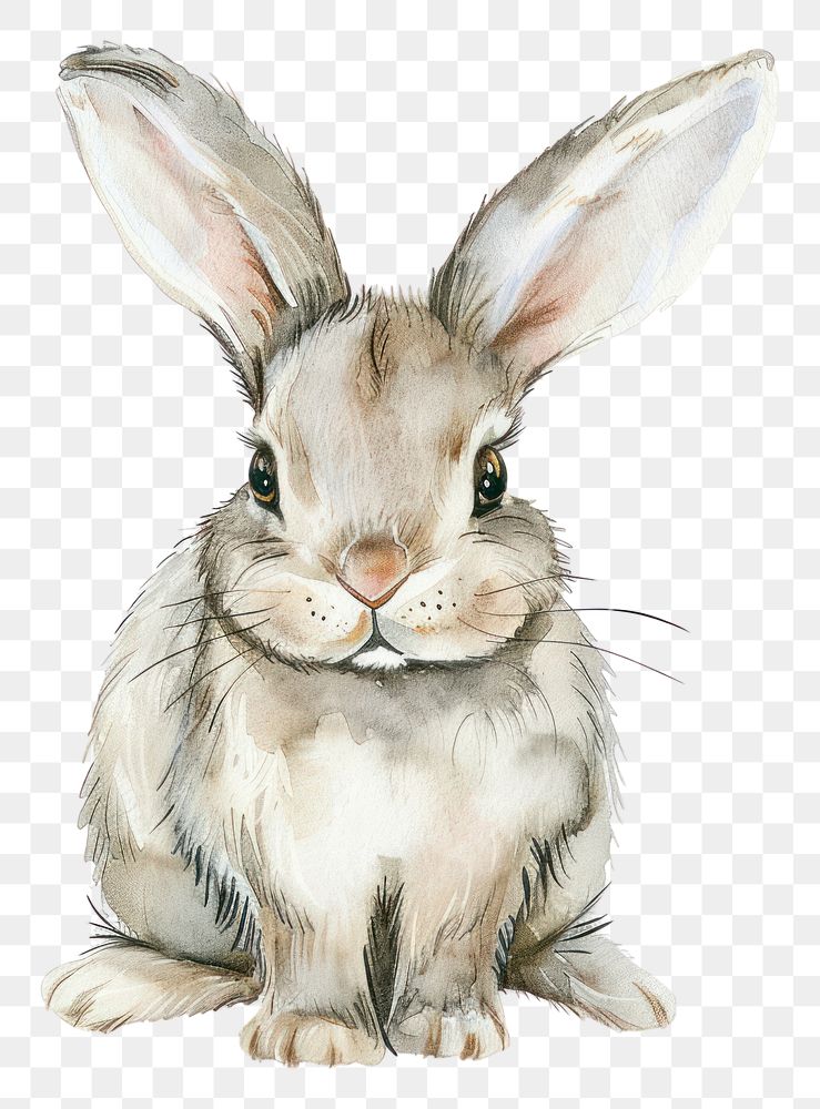 PNG  Bunny art illustrated drawing.