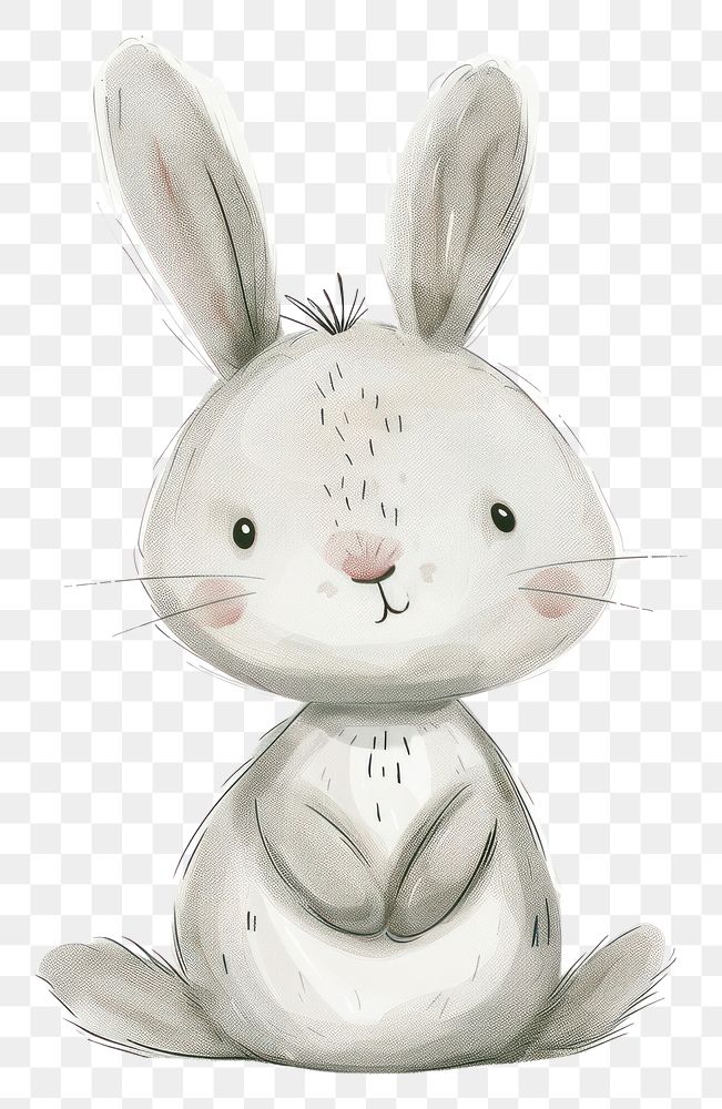 PNG Aesthetic Boho of rabbit art illustrated drawing.