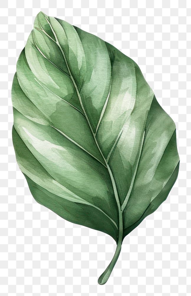 PNG Aesthetic leaf in boho art herbal plant.