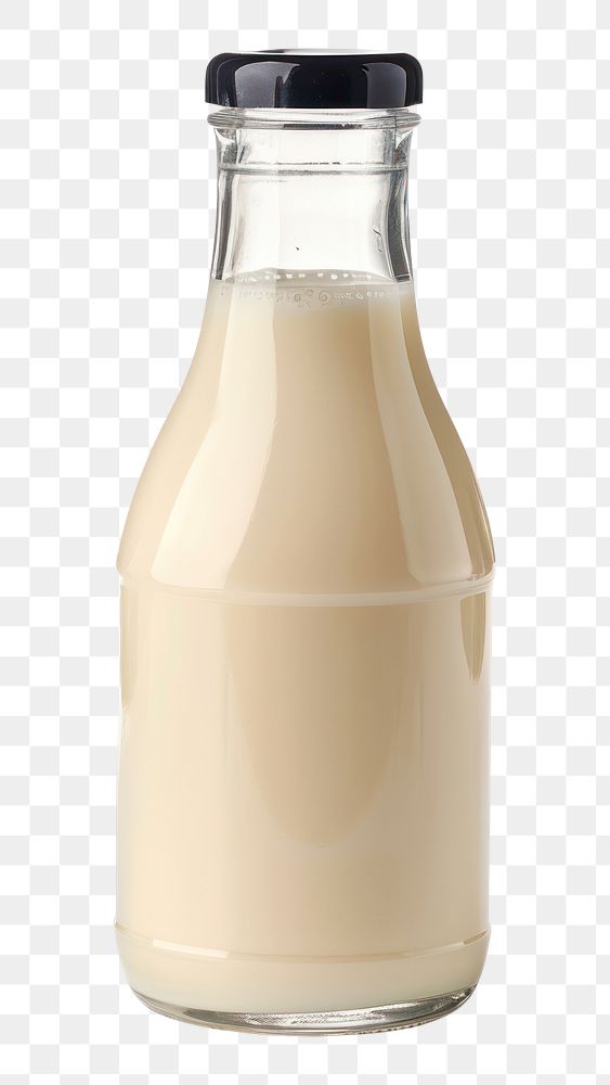 PNG Bottle milk drink food white background.