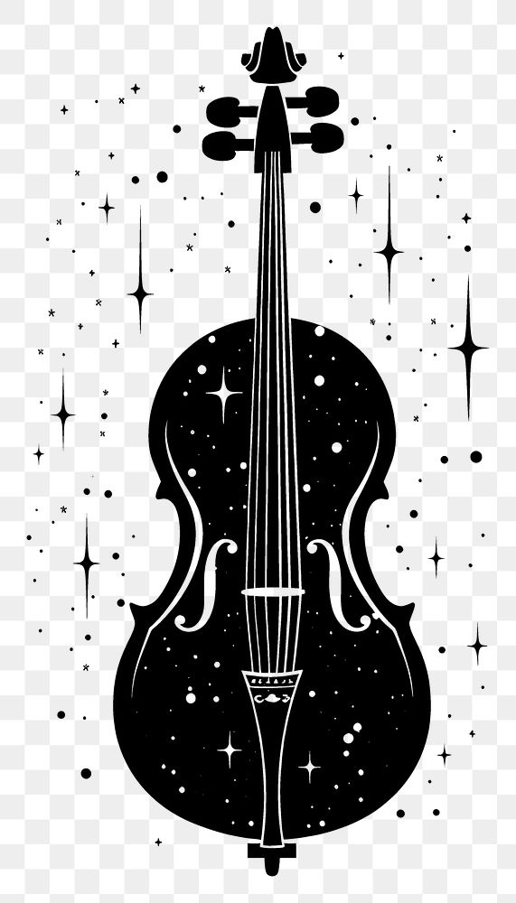 PNG Surreal aesthetic cello logo violin fiddle device.