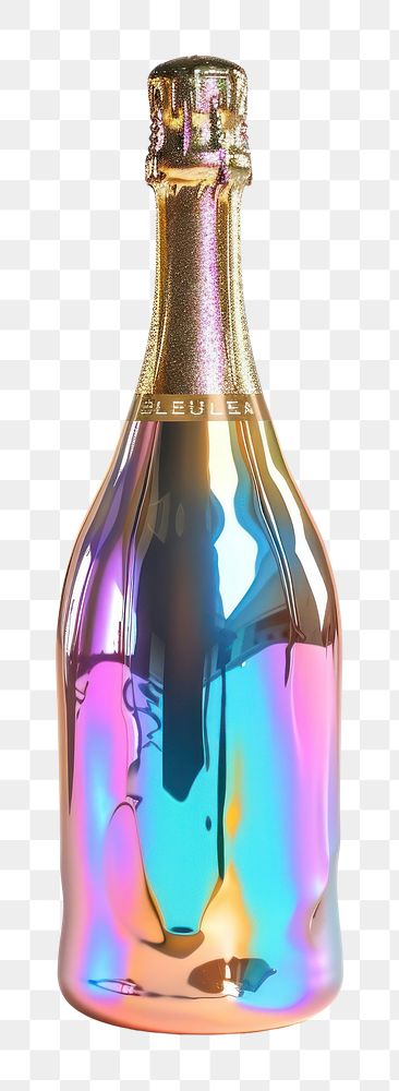 PNG Champagne bottle cosmetics beverage alcohol.