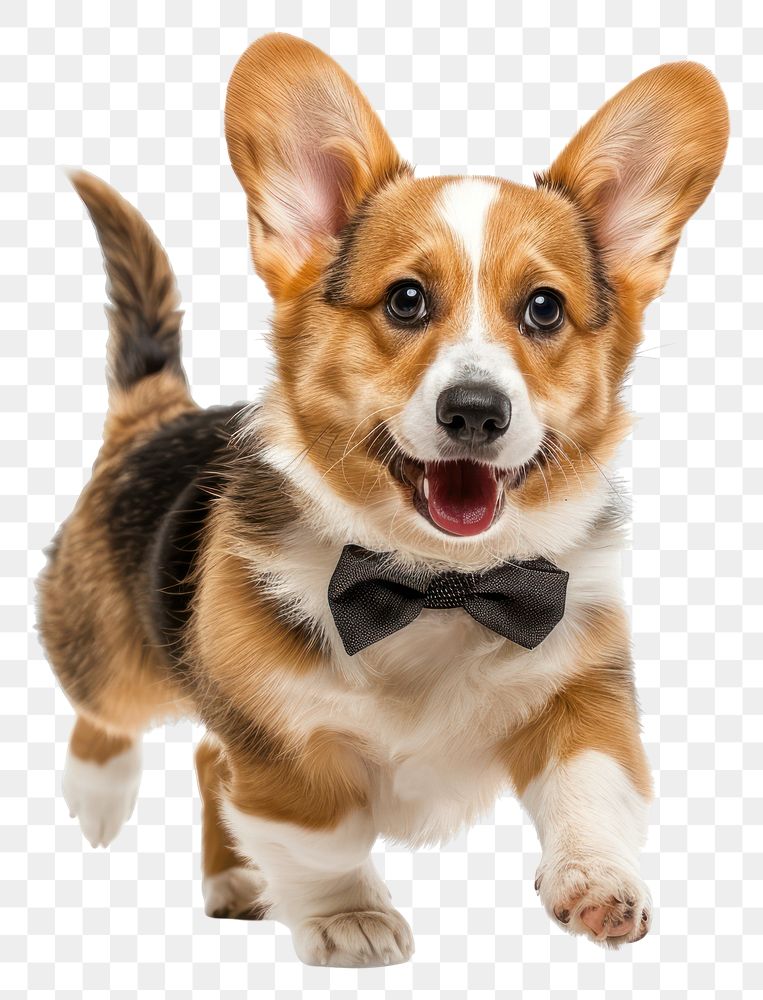 PNG Corgi wearing bow tie accessories accessory animal.