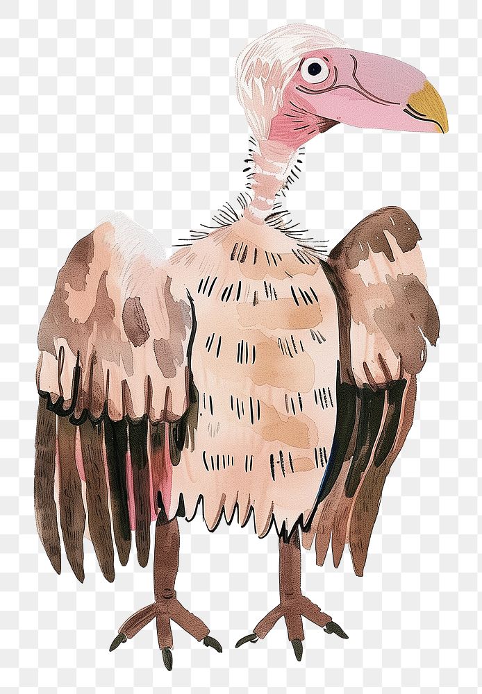 Vulture png wild animal digital art, transparent background