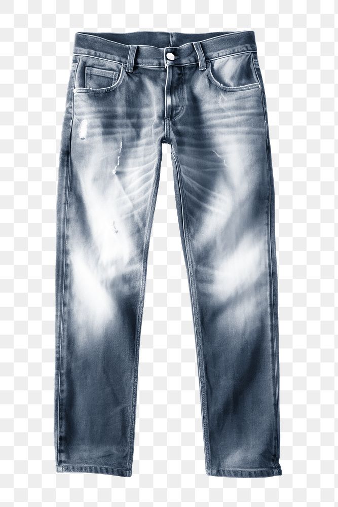 PNG Dark blue low-rise jeans, transparent background