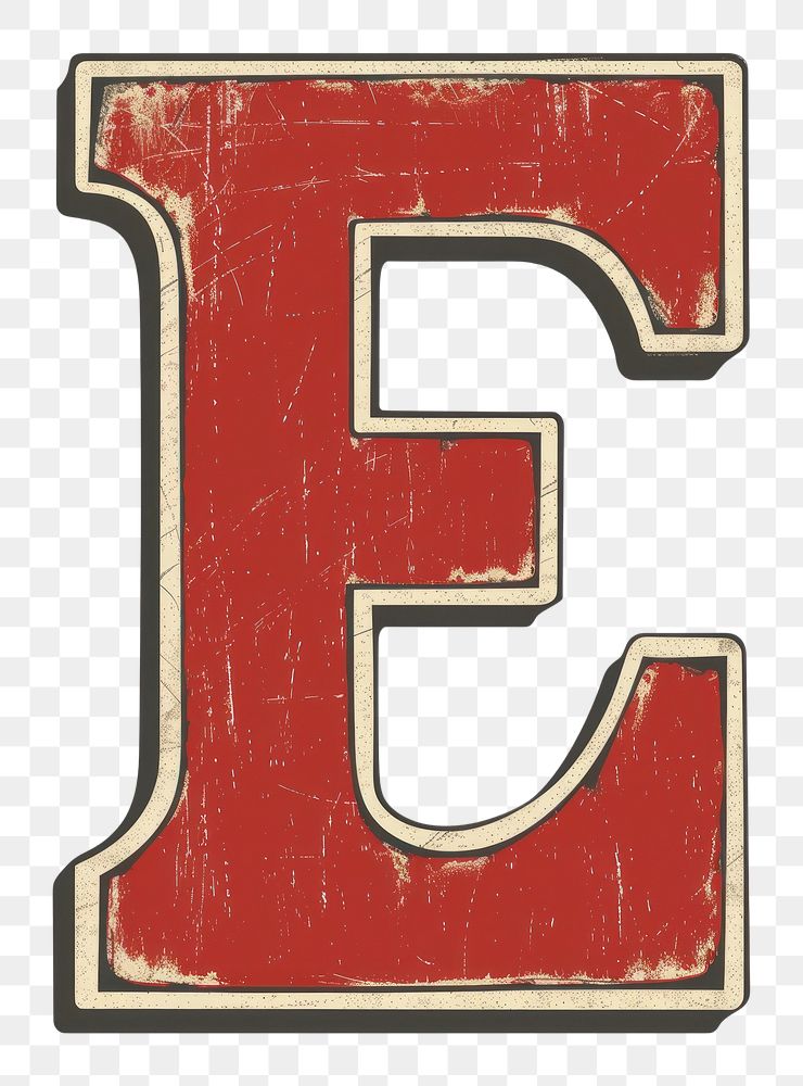 Varsity letter E text old architecture.