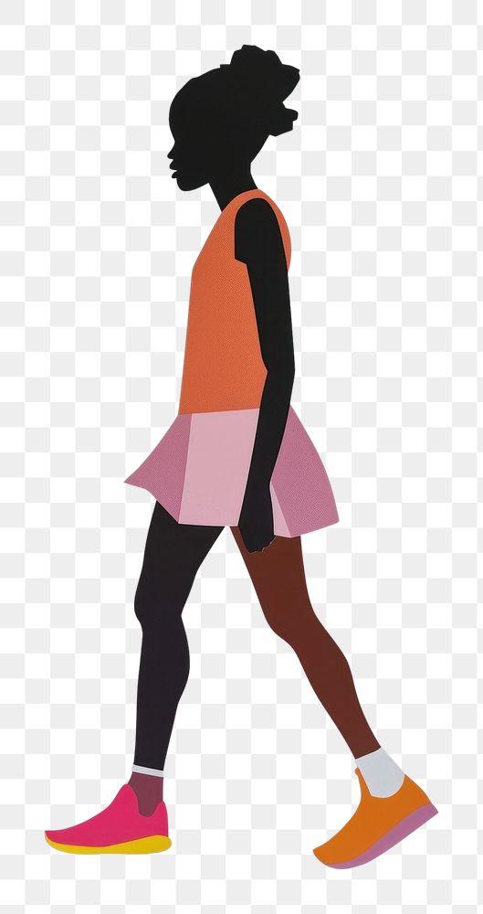 PNG Black woman clothing apparel walking.