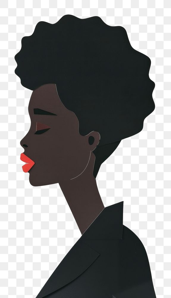 PNG Black woman photography accessories silhouette.