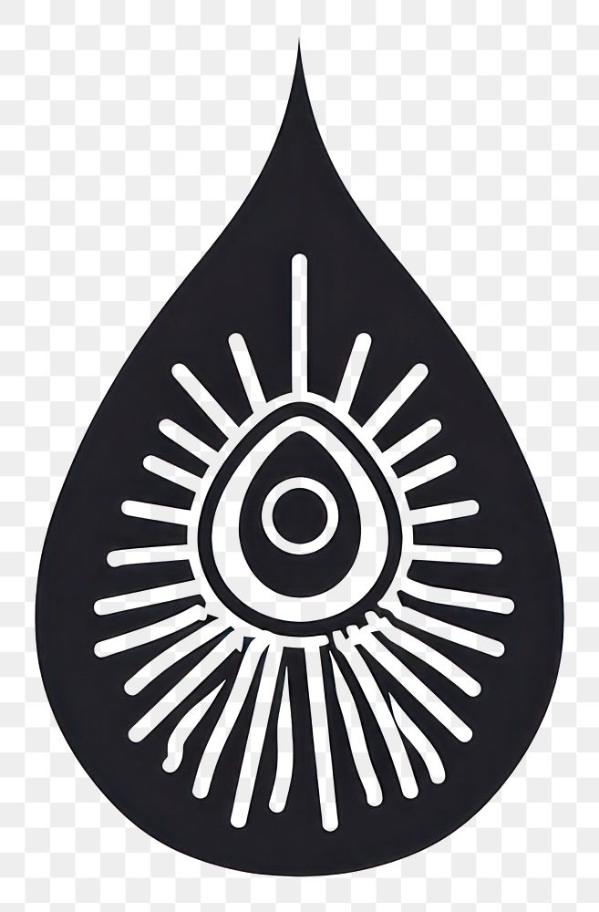 PNG Surreal aesthetic water drop logo sticker home decor.