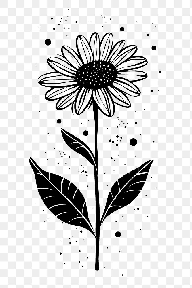 PNG Surreal aesthetic Daisy logo daisy art illustrated.