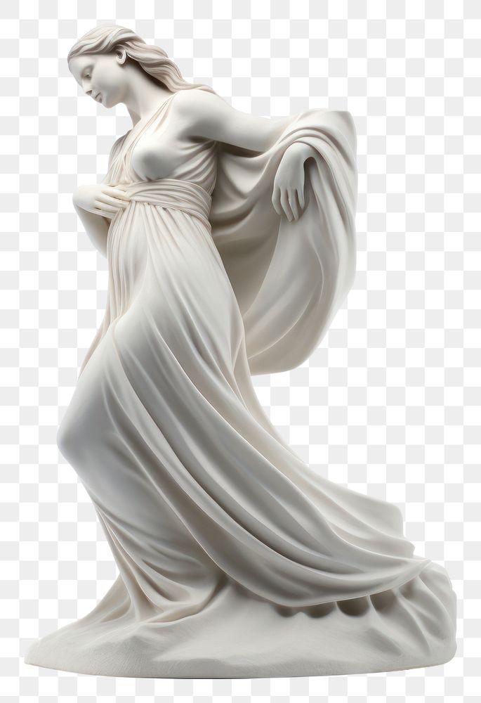 PNG  Greek sculpture pregnant woman statue figurine person.
