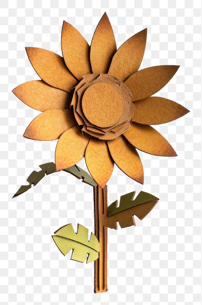 PNG Sunflower sunflower paper handicraft.