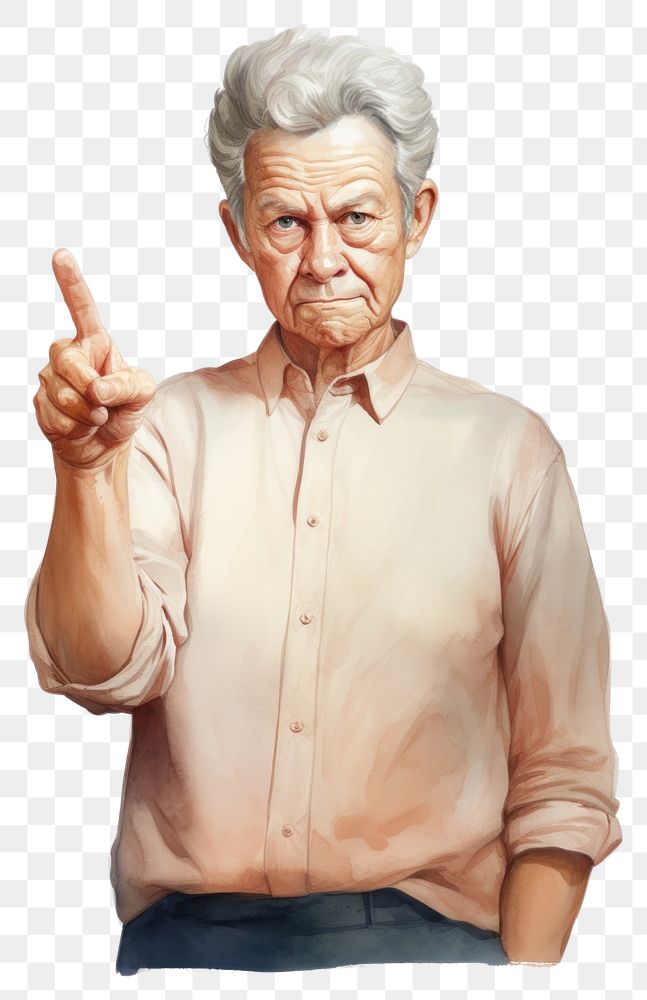 PNG Angry elderly woman holding board portrait person hand